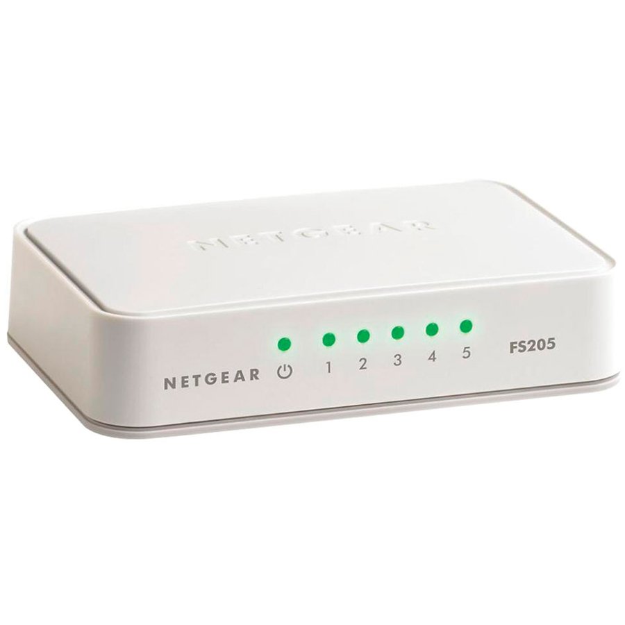 Netgear 5x 10/100 ProSafe switch, plastic casing, external power supply