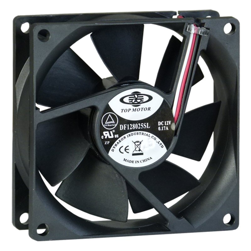 Inter-Tech Fan 80mm Bulk 80x80x25mm (schwarz, 80 mm)