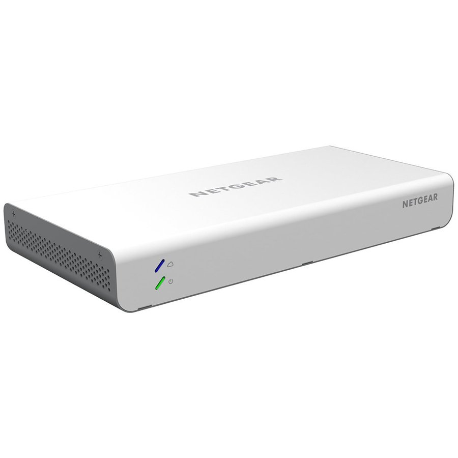 Netgear GC110 Wireless-N 8 Port Gigabit Ethernet Insight App Smart Cloud Managed Switch – 2x SFP Fiber Port, fanless, with Wall Fixing Kit) White