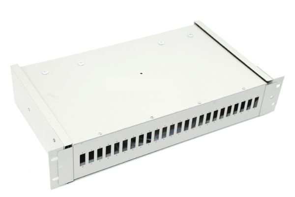 NFO Patch Panel 2U 19" - 24x SC Duplex, Slide-out on rails, 1 tray included