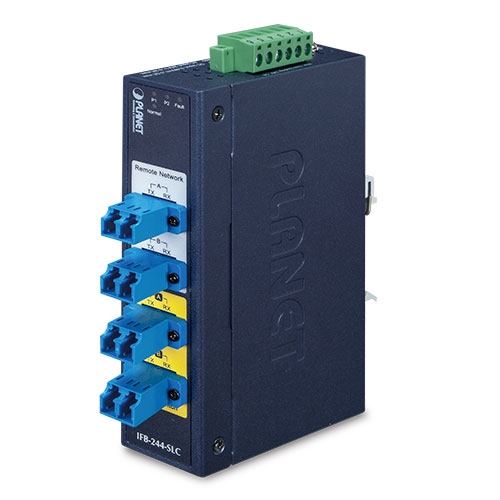 Planet Industrial 2-Channel duplex or 4 channel simplex MultiMode LC Optical Fiber Bypass Switch