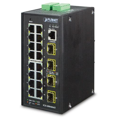 Planet 20-port Full Gigabit Managed Ethernet Switch