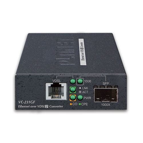 Planet 1-Port 1000BASE-X SFP open slot 1-Port RJ11 VDSL2 Converter