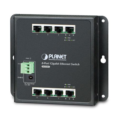 Planet 8-Port Gigabit Wall-Mount Switch