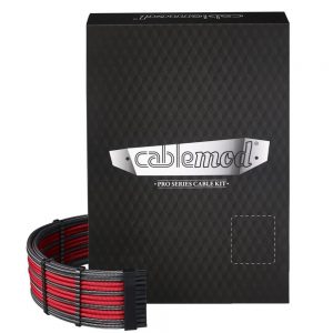 CableMod PRO ModMesh C-Series AXi, HXi & RM Kabelski kit - carbon/crveni