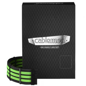 CableMod PRO ModMesh C-Series AXi, HXi & RM Kabelski Kit - crni / svijetlo zeleni