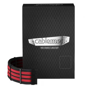 CableMod PRO ModMesh C-Series RMi & RMx Kabelski kit - crno / crveni