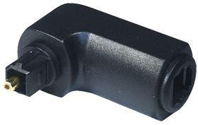 Transmedia Toslink plug to Toslink jack angled adapter