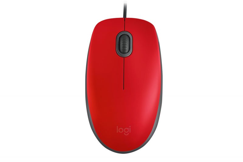 Logitech M110 Red, žični miš