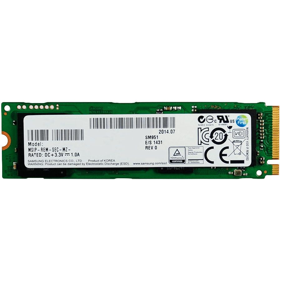 Samsung SM961 512GB (NVMe) SM961 MZVKW512HMJP-00000 MZ-VKW5120 Gen3 M.2 80mm PCIe 3.0 x4 512G SSD4KB Random Read: 3300004KB Random Write: 300000