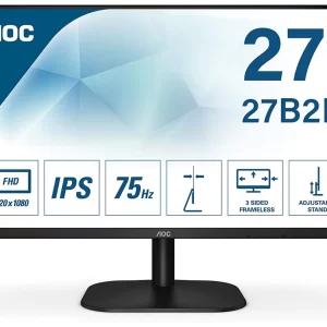 AOC 27B2H monitor, 27", FullHD, 75Hz, IPS