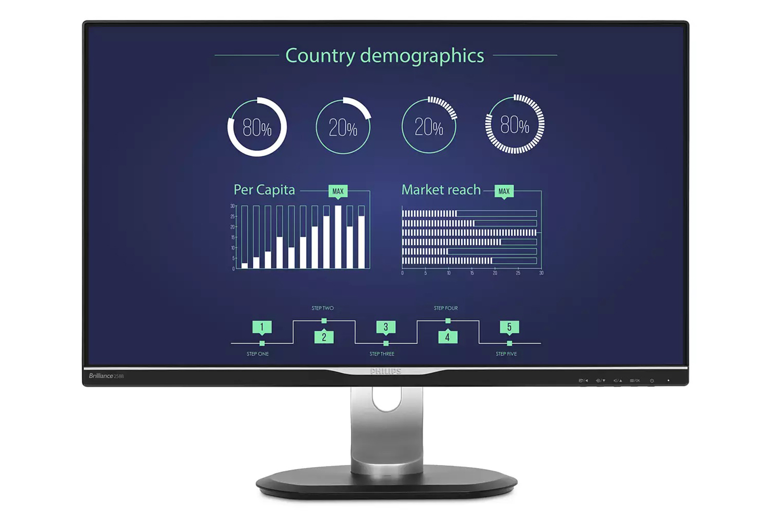 Philips 258B6QUEB/00 monitor, 25", QHD, USB-C, Zvuč., IPS