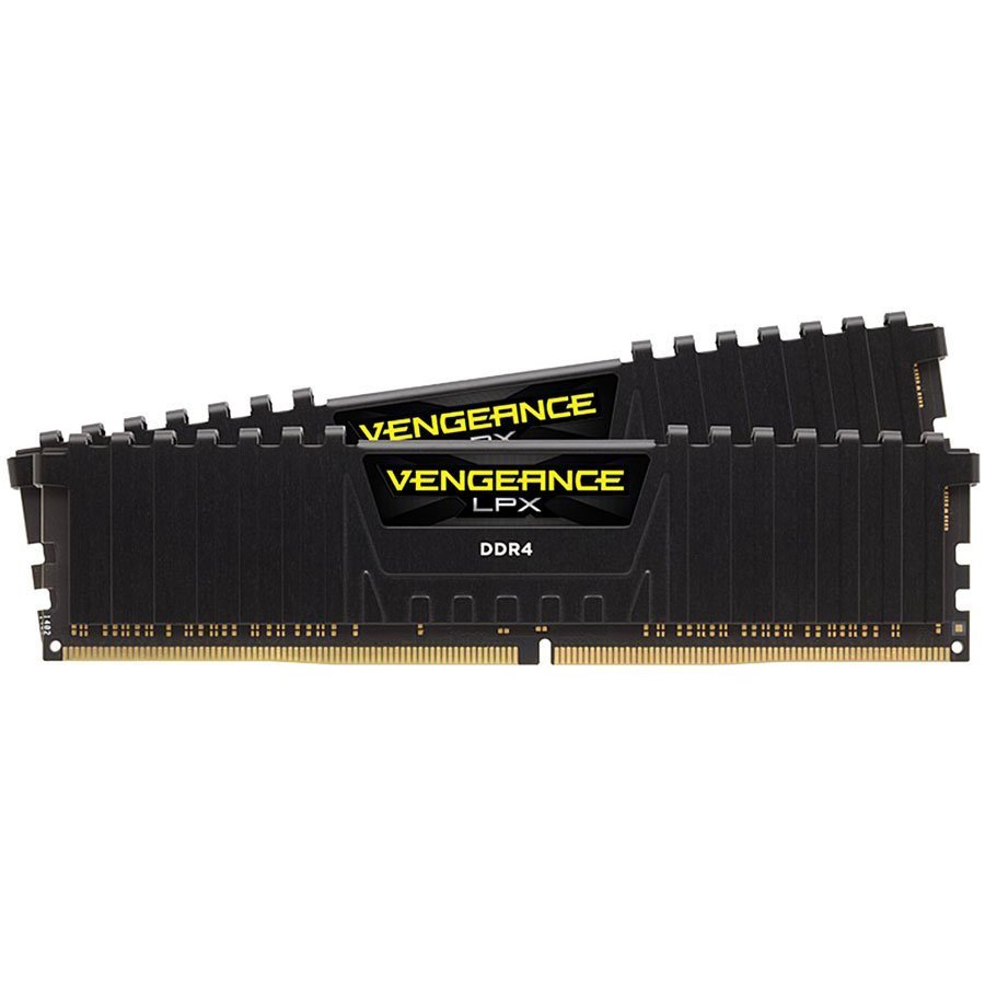 DDR4, 3600MHz 16GB 2 x 288 DIMM, Unbuffered, 20-23-23-43, Vengeance LPX Black Heat spreader, 1.35V, XMP 2.0