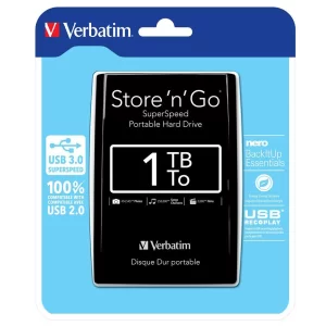 VERBATIM Store 'n' Go HDD, 1TB, USB 3.0, #53023