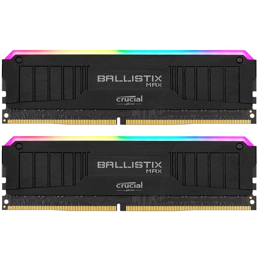 Crucial DRAM Ballistix MAX Black RGB 8GB DDR4 4000MT/s CL18 Unbuffered DIMM 288pin Black RGB, EAN 649528825216