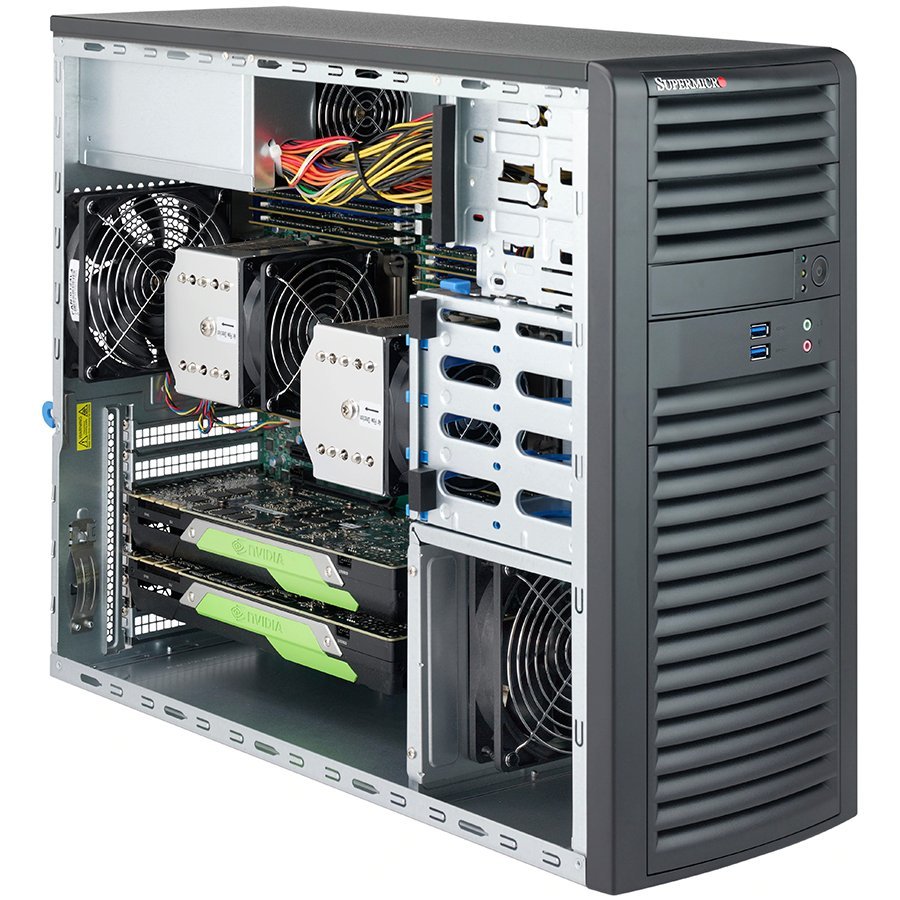 Supermicro server chassis CSE-732D3-1200B, 3 years warranty, 4 x 3.5" fixed drive bay, 7 full-height &amp full-length expansion slot(s), 1000/1200W PSU