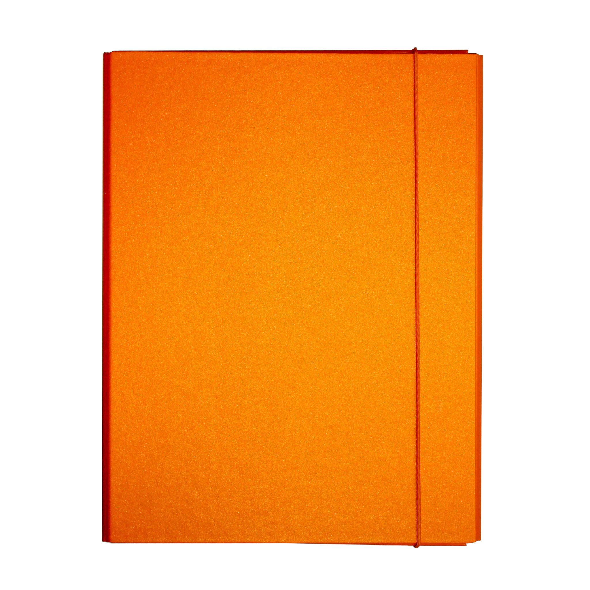 Fascikl kartonski Exclusive Pearly sa gumicom 2,5cm narančasti daiquiri