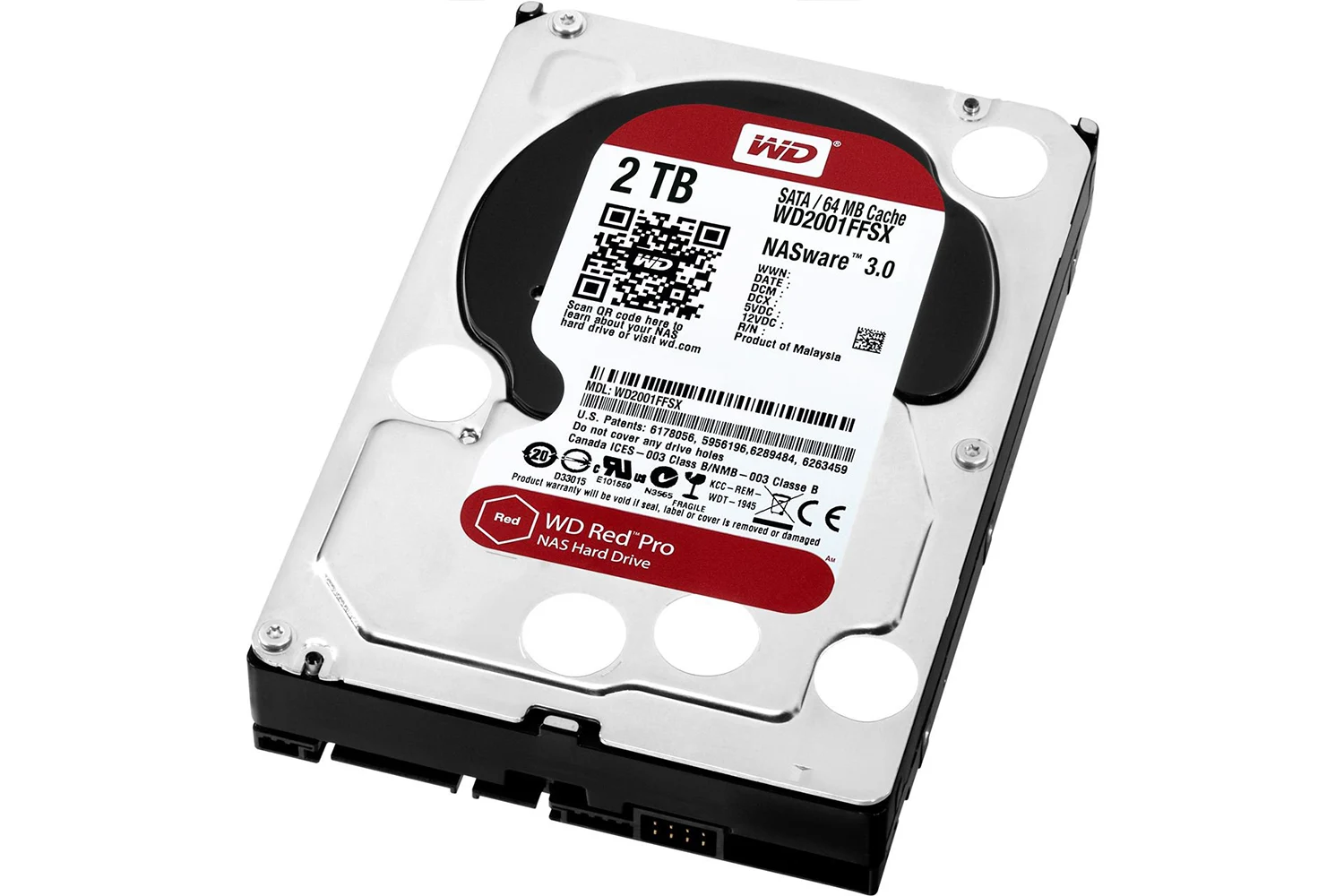 Western Digital Red Pro™ HDD, 2TB, 3.5", WD2001FFSX