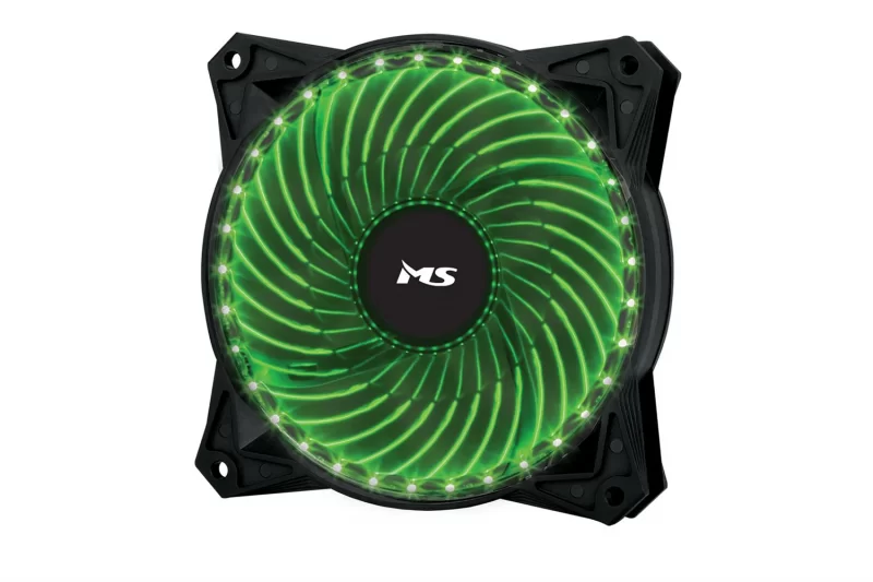 MS FREEZE L221 120mm zeleni LED ventilator