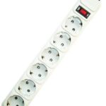 Gembird Surge protector, 6 sockets, 3m, white
