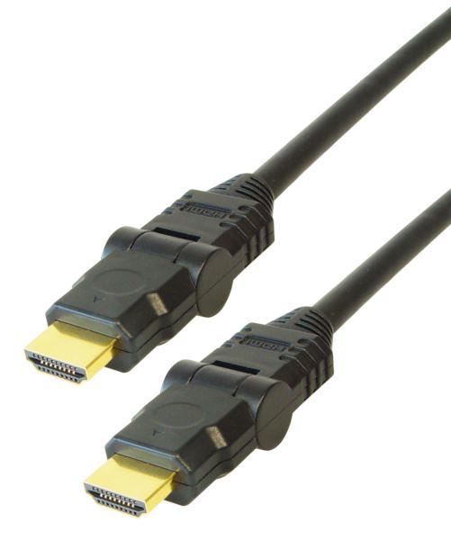 Transmedia High Speed HDMI-Kabel mit Ethernet, 2m, bendable