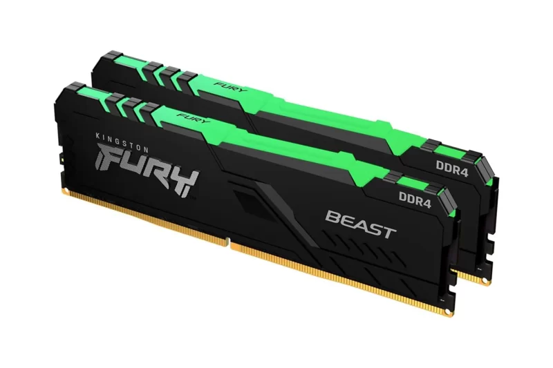 Kingston Fury Beast RGB 16GB (2x8GB) DDR4 memorija, 3200MHz, CL16