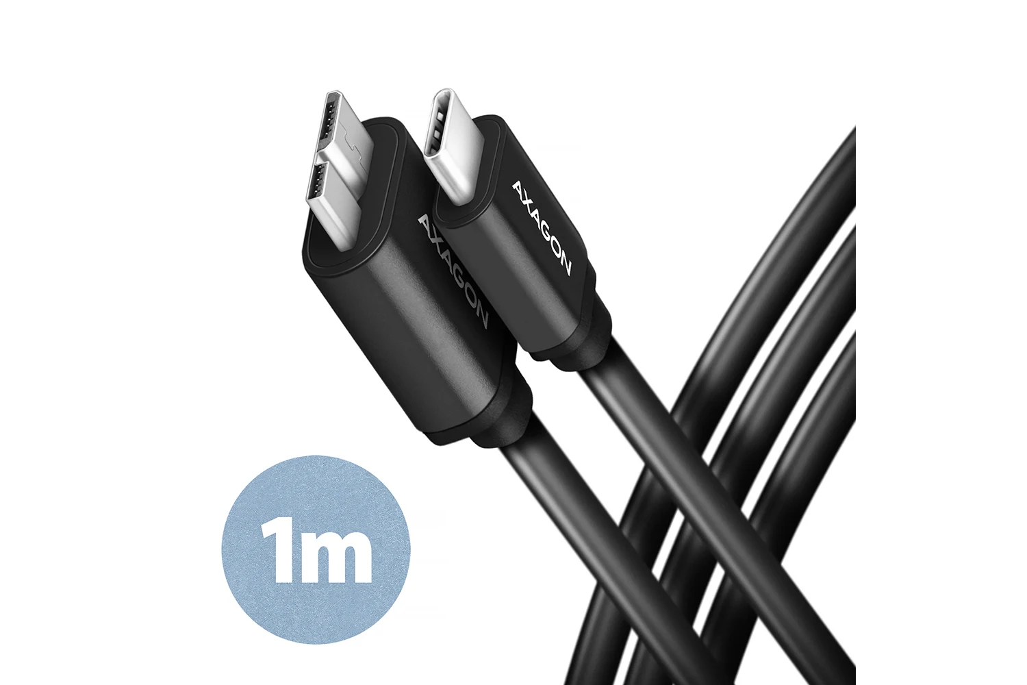 Axagaon USB C 3.2Gen1 -> USB MicroB kabel, 1 metar