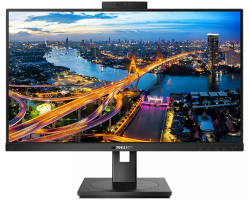 Philips 24&quot 242B1H/00 FHD (1920×1080) IPS, Pivot, Pop-up webcam, 75Hz, 4ms, 300 cd/m2, 1000:1, VGA/DVI-D/DP/HDMI, 3×USB-A/USB-B, zvučnici, crni