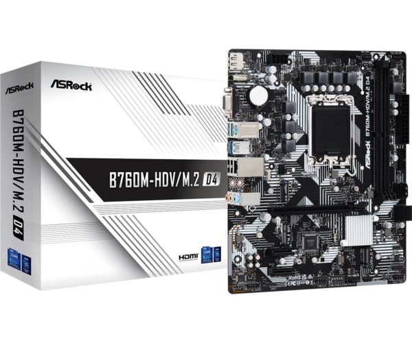 Asrock Intel LGA1700 B760M-HDV M.2 D4