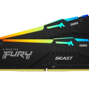 Kingston FURY Beast RGB 16GB Kit (2x8GB) DDR5 memorija, 6000MHz, CL36