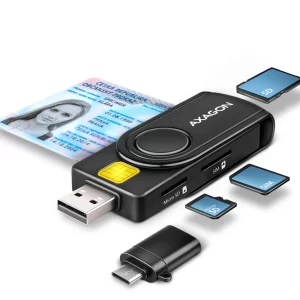 AXAGON CRE-SMP2A USB 2.0 Pocket Reader, čitač pametnih kartica