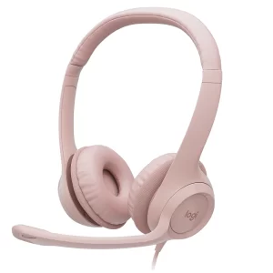LOGITECH H390 žične slušalice, roze