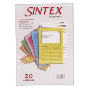 Fascikl Blasetti "L"+prozor sintex A4 sortirane boje 20/1