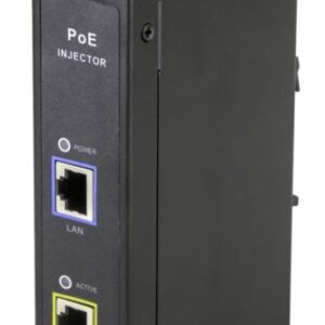 MaxLink DIN60 PoE injector - 12-48VDC, 802.3af at bt, 55V, 1.1A, 60W, 1Gbit
