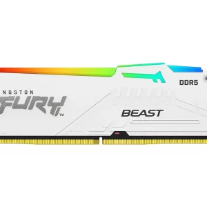 Kingston Fury Beast White RGB 64GB (2x32GB) DDR5 memorija, 6000MHz, CL40
