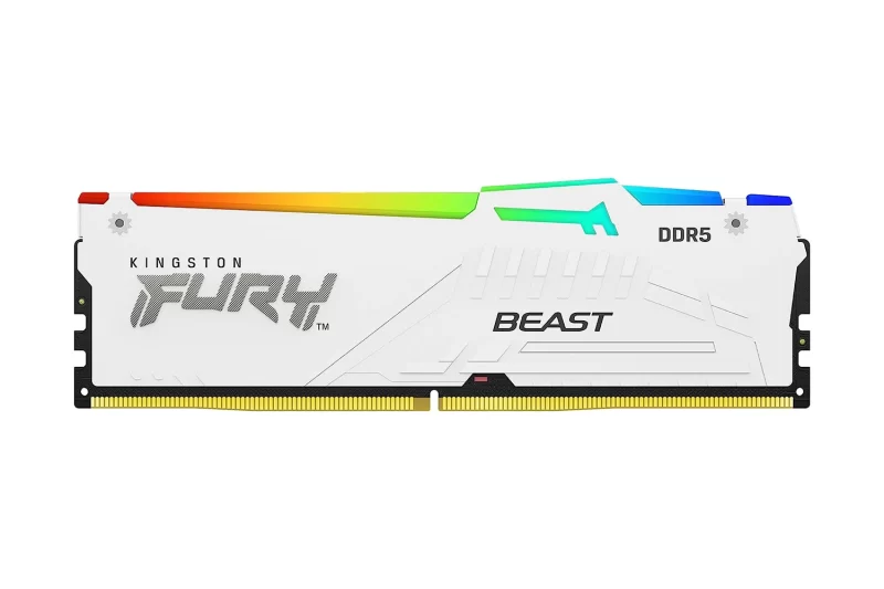 Kingston Fury Beast White RGB 64GB (2x32GB) DDR5 memorija, 6000MHz, CL40