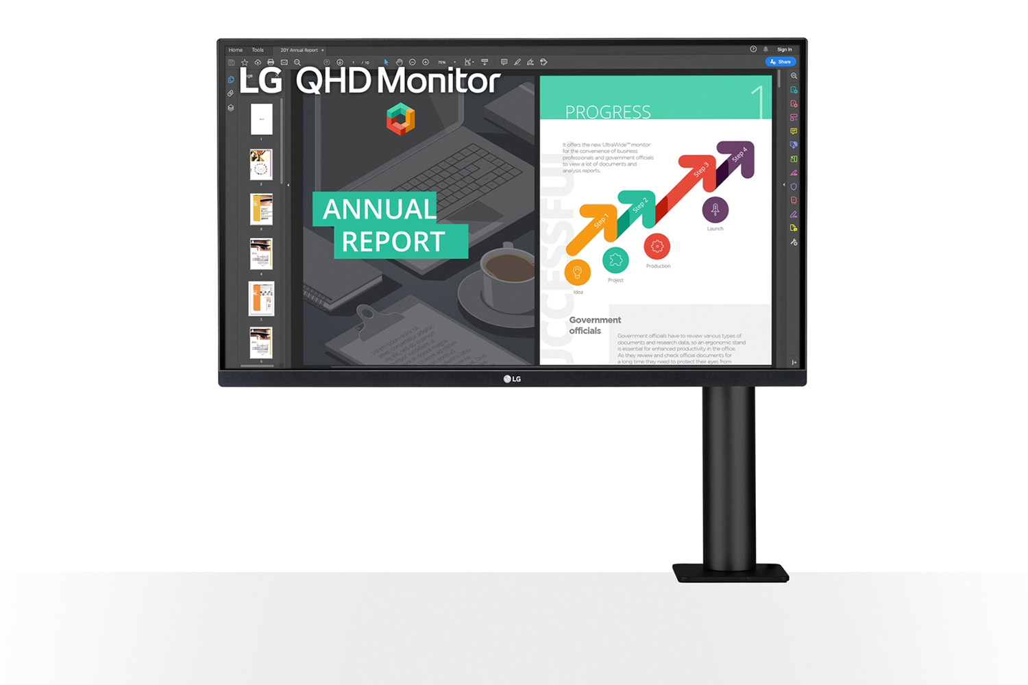 LG 27QN880-B monitor, 27", QHD, USB-C, FreeSync, IPS
