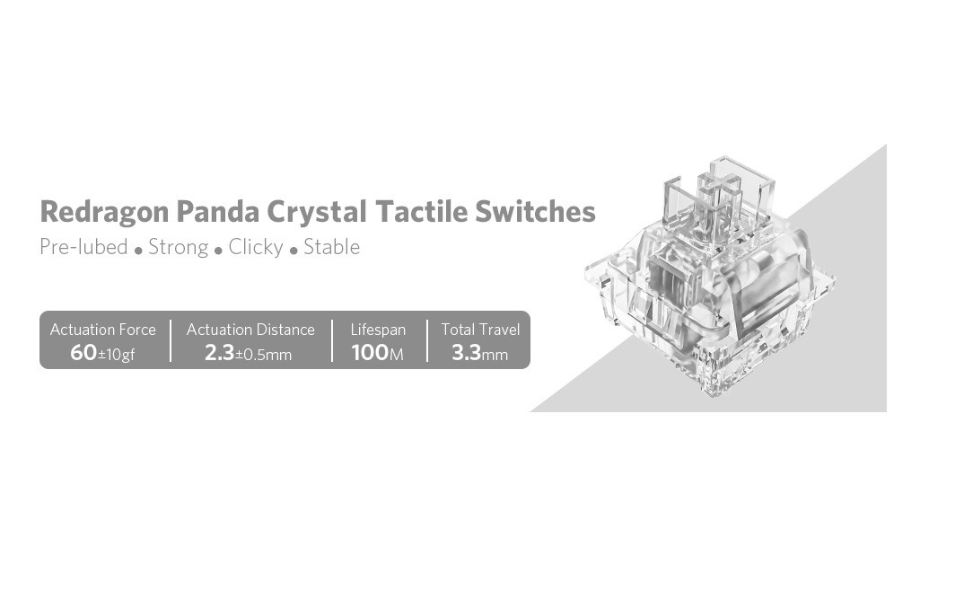 REDRAGON PANDA A113 HP2 mehanički switchevi, 38 kom
