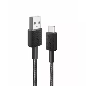 Anker 322 pleteni kabel USB-A na USB-C, 1.8m, crni