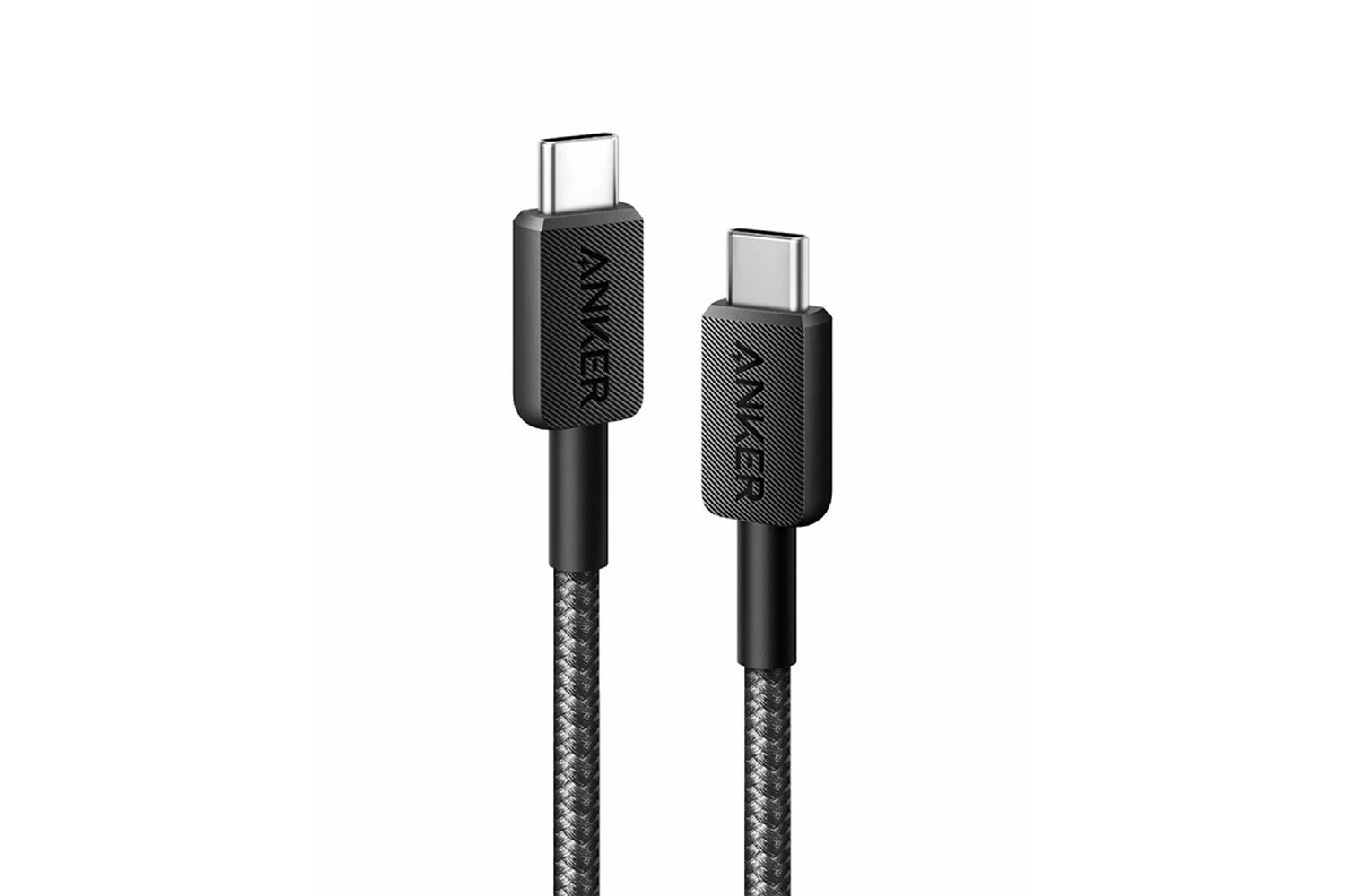 Anker 322 pleteni kabel USB-C na USB-C, 0.9m, crni