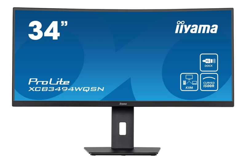 IIYAMA ProLite XCB3494WQSN-B5 monitor, 34", QHD, 120Hz, FreeSync, USB-C, VA