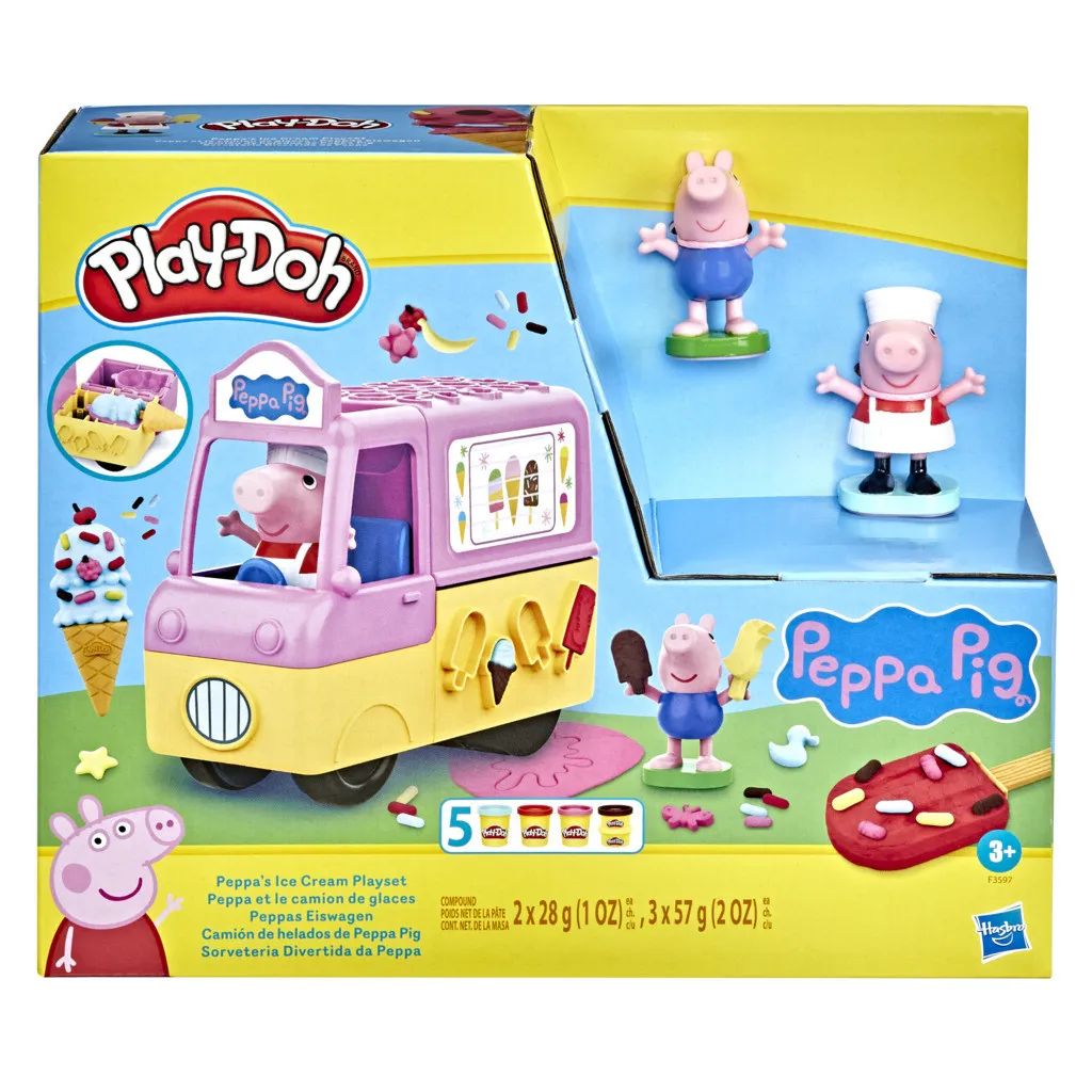 Masa za modeliranje Play-Doh Hasbro Peppa pig Ice cream truck set F35975L0