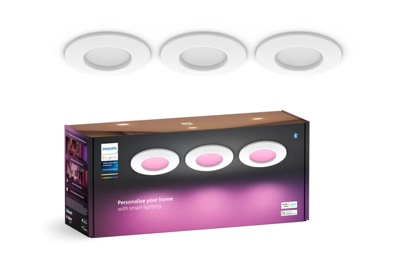 Philips Hue Slim Recessed Spot svjetlo, bijelo 3 komada