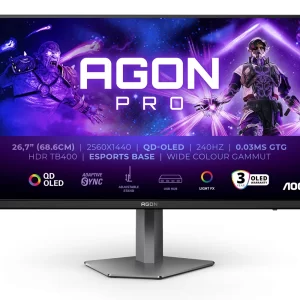 AOC AGON AG276QZD2 monitor, 27", QHD, 240Hz, Adaptive-Sync, OLED