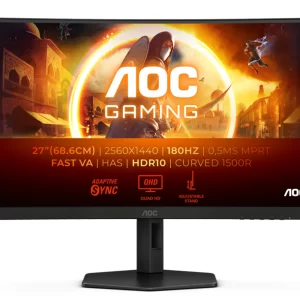 AOC CQ27G4X monitor, 27", QHD, 180Hz, FreeSync, VA