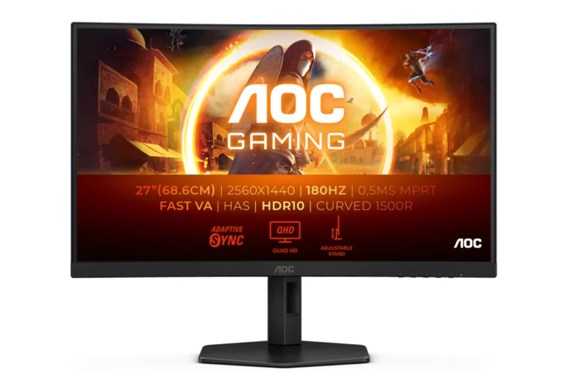 AOC CQ27G4X monitor, 27", QHD, 180Hz, FreeSync, VA