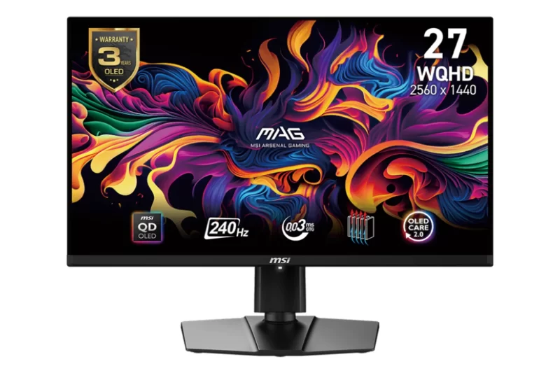 MSI MAG 271QPXDE QD-OLED E2 monitor, 27", QHD, 240Hz, FreeSync, OLED