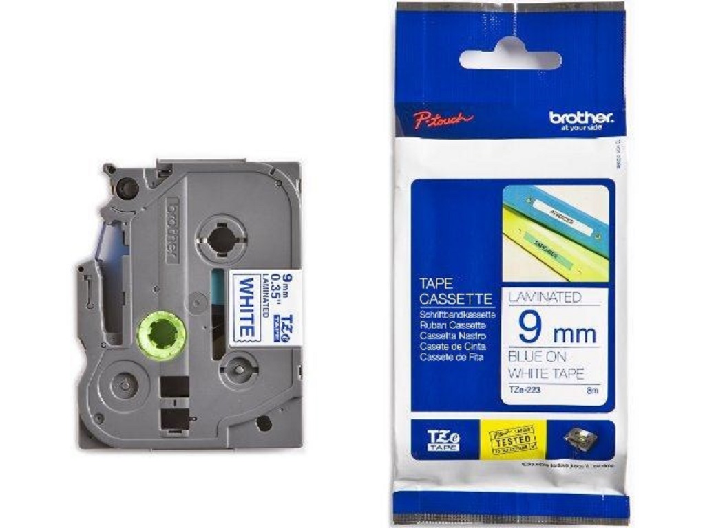 Vrpca Brother p-touch TZE223 9mm blue/white