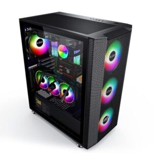 NaviaTec Gigant Gaming Case ATX, Tempered Glass, ARGB fans, 2x USB 3.0, 1x USB 2.0