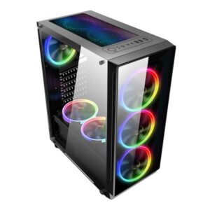 NaviaTec Legend V2 Gaming Case 4x LED Color Ventilators, 2x USB 3.0, 1x USB 2.0